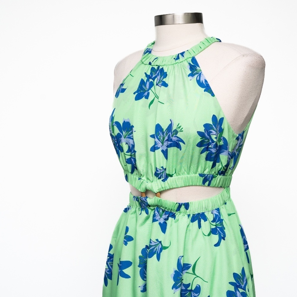 Likely Karrica Maxi‎ Dress Blue Floral Cut Out Print - Picture 11 of 15